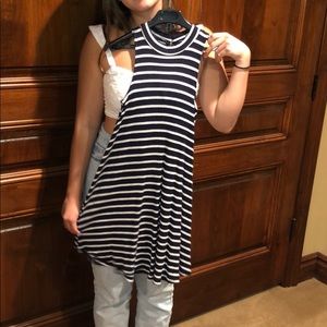 White and Black stripe dress